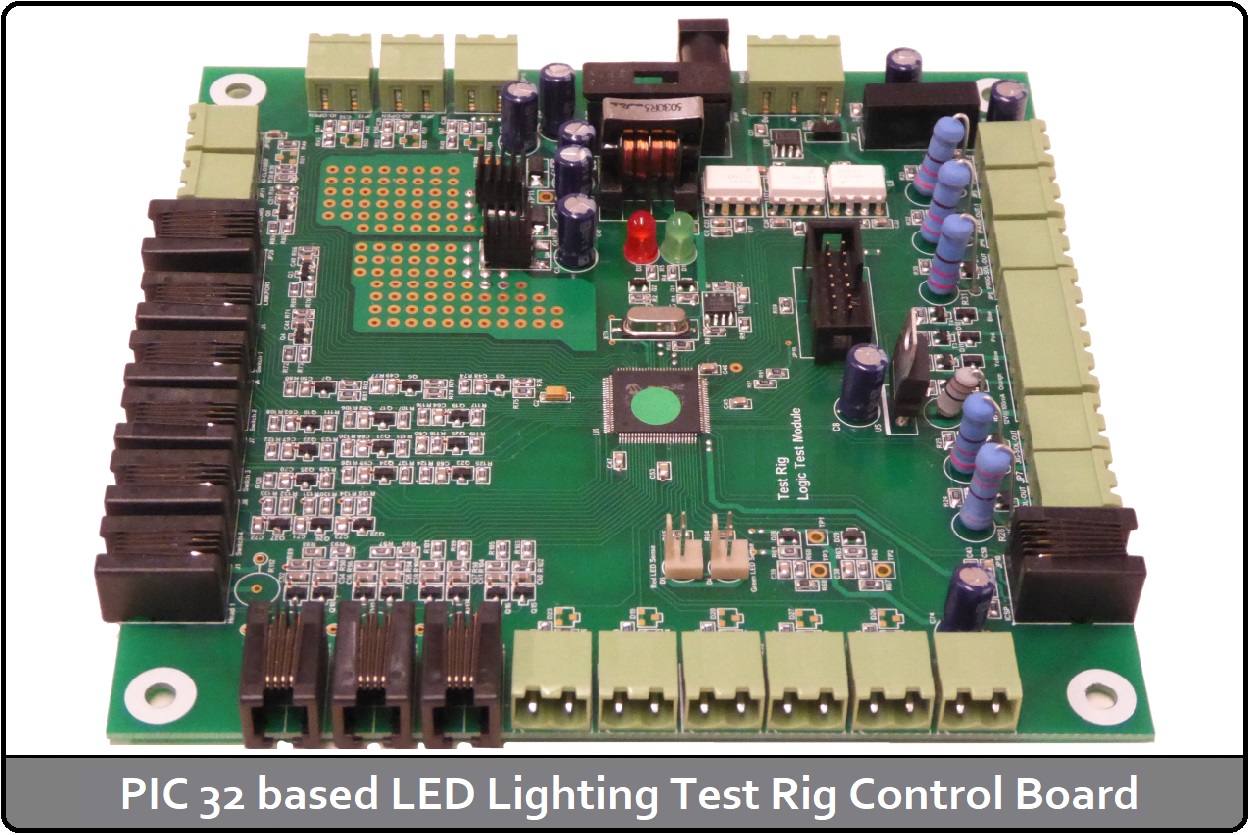 Pic 32 based LED Lighting Test Rig Control Board